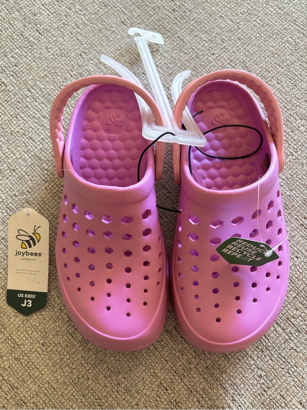 NWT Joybees Kids Lightweight Slip-On Sandals